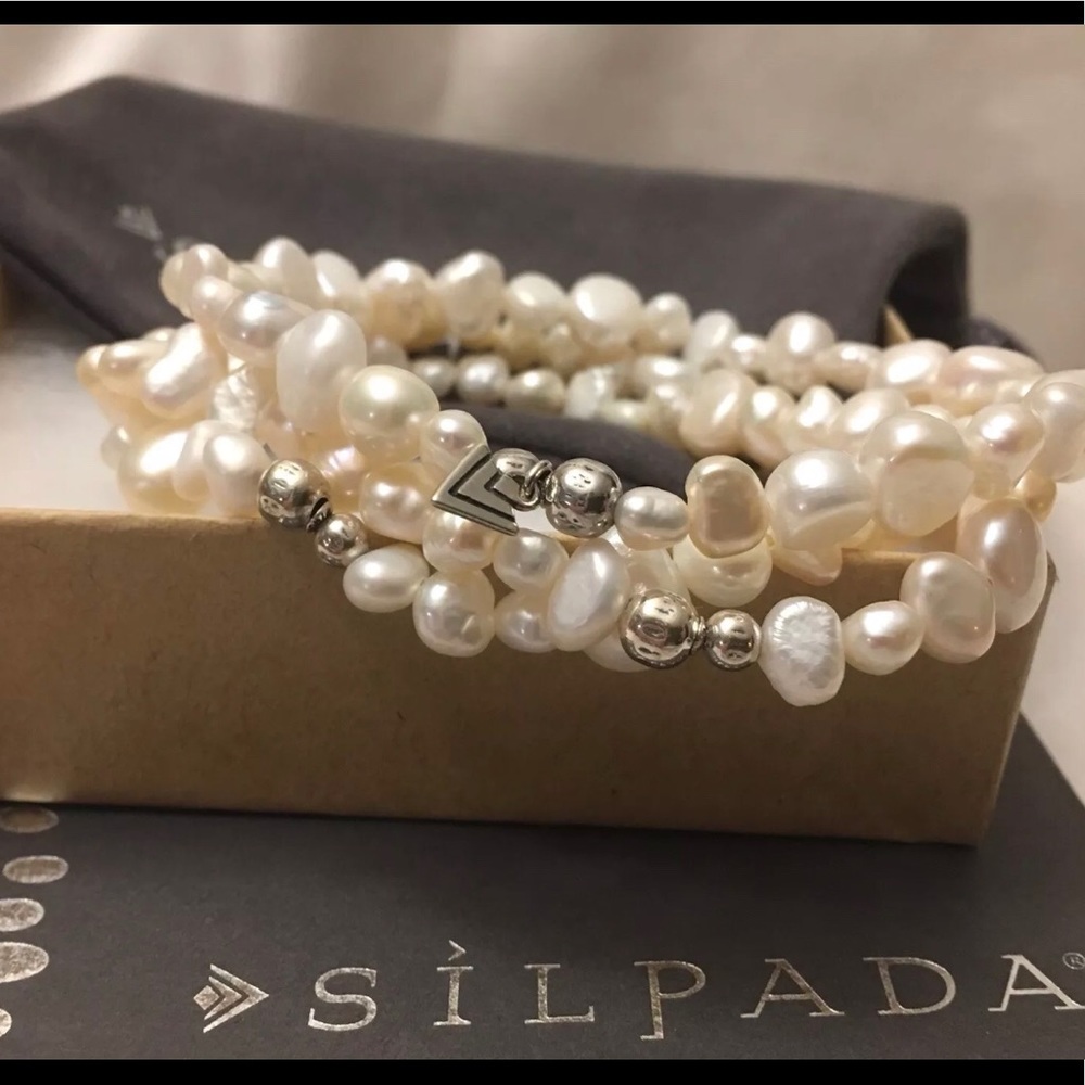 Silpada Goddess Set Of 3 FWP Stretch Bracelets NEW - Picture 4 of 13